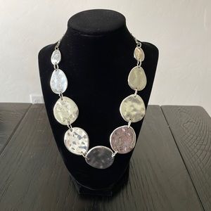 Chico’s silver tone disc necklace adjustable